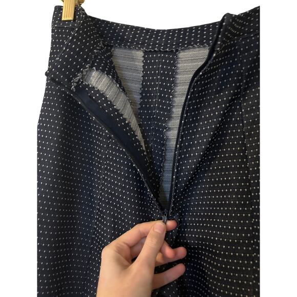 Vintage 1970s Bell Bottom Women’s Blue Polka Dot Pantsuit with Vest Cardigan XS - Picture 5 of 11